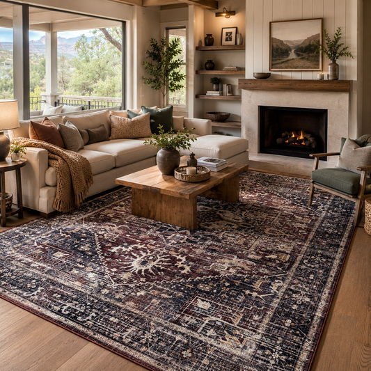 Currant and Harvest MM-17 Machine Washable Rug