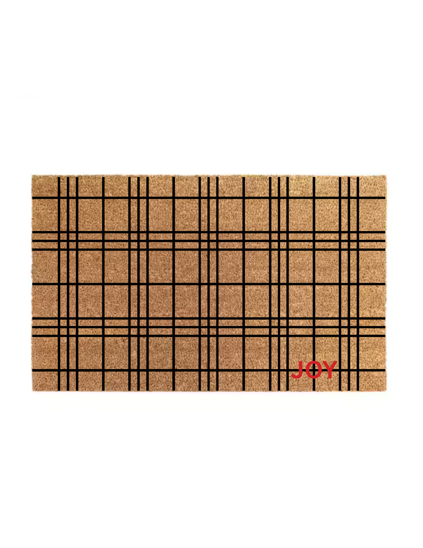 Plaid Coir Mat - JOY