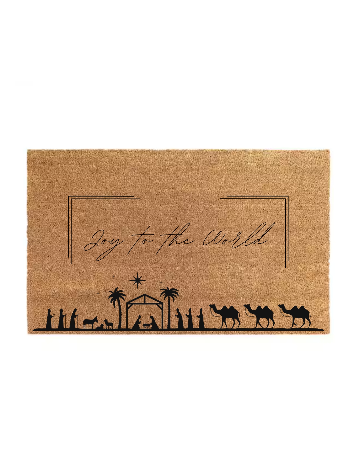 Joy to the World – Nativity Coir Doormat