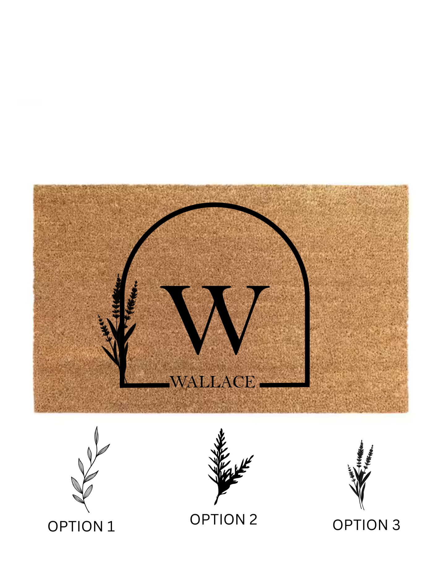 Letter with Last Name Doormat