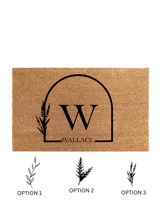 Letter with Last Name Doormat