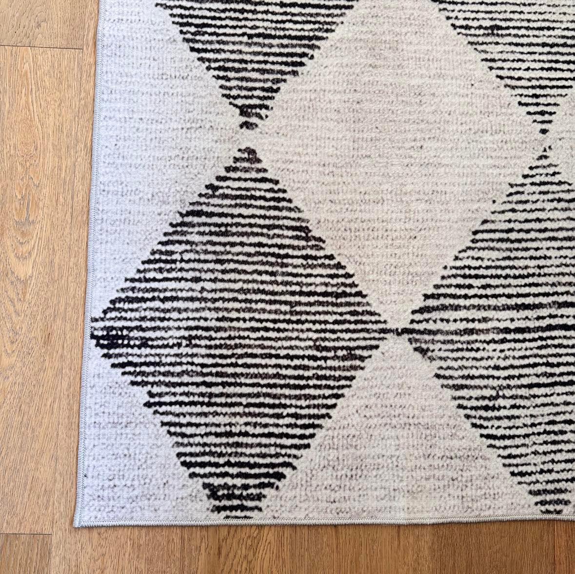 Ebony and Oatmeal MM-13 Machine Washable Rug