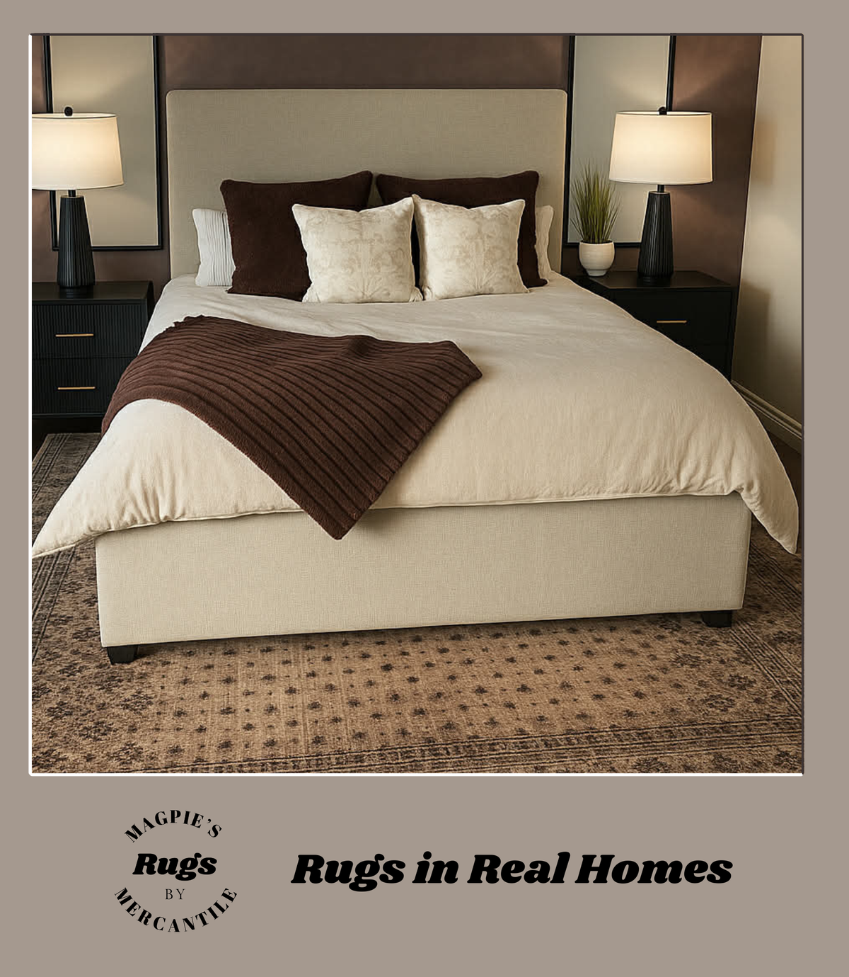 Hazelnut and Cocoa MM-23 Machine Washable Rug