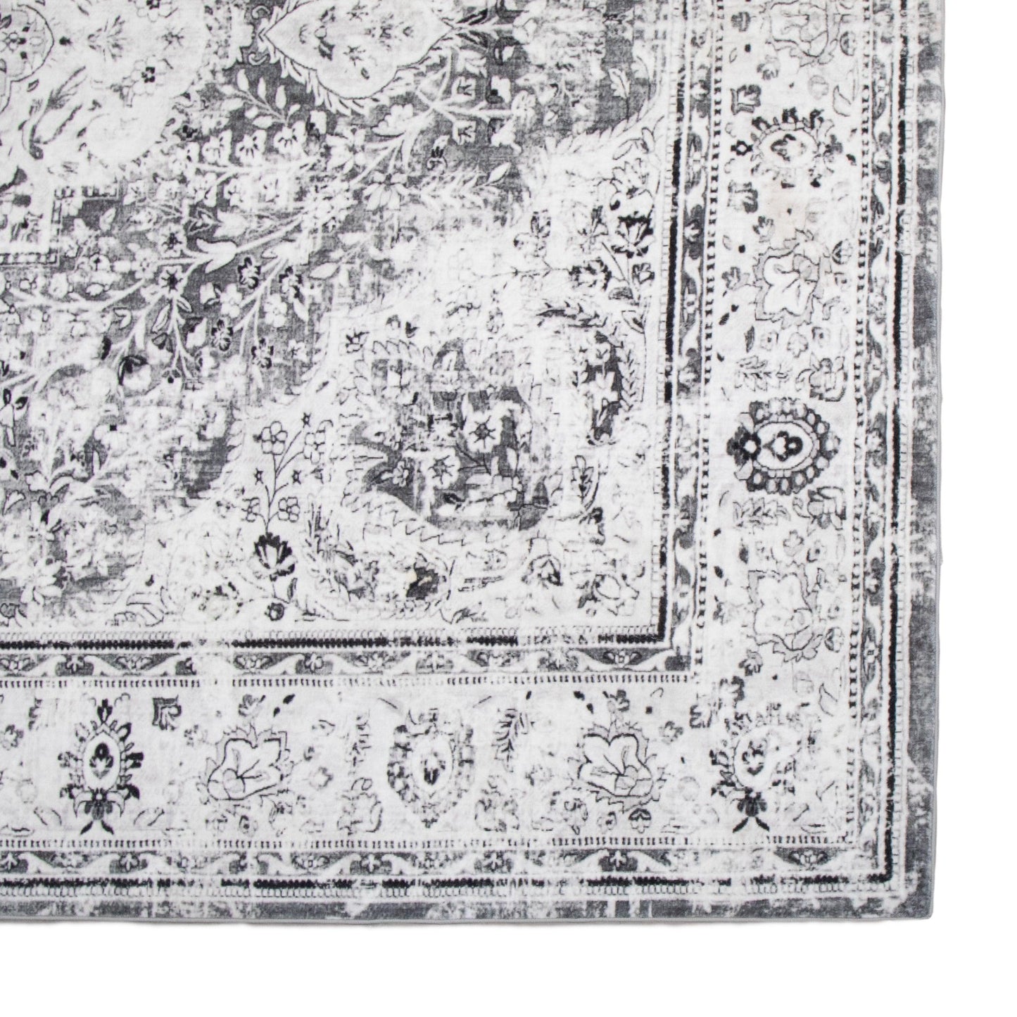 Charcoal Greys MM-08 Machine Washable Area Rug