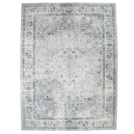 Light Greys MM-01 Machine Washable Area Rug