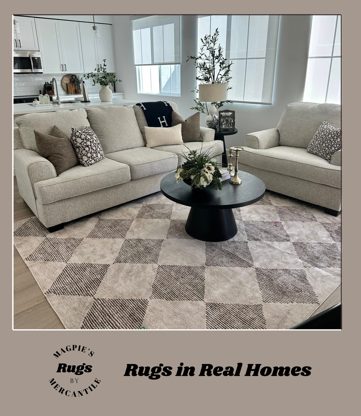 Sandy Diamonds MM-31 Machine Washable Rug