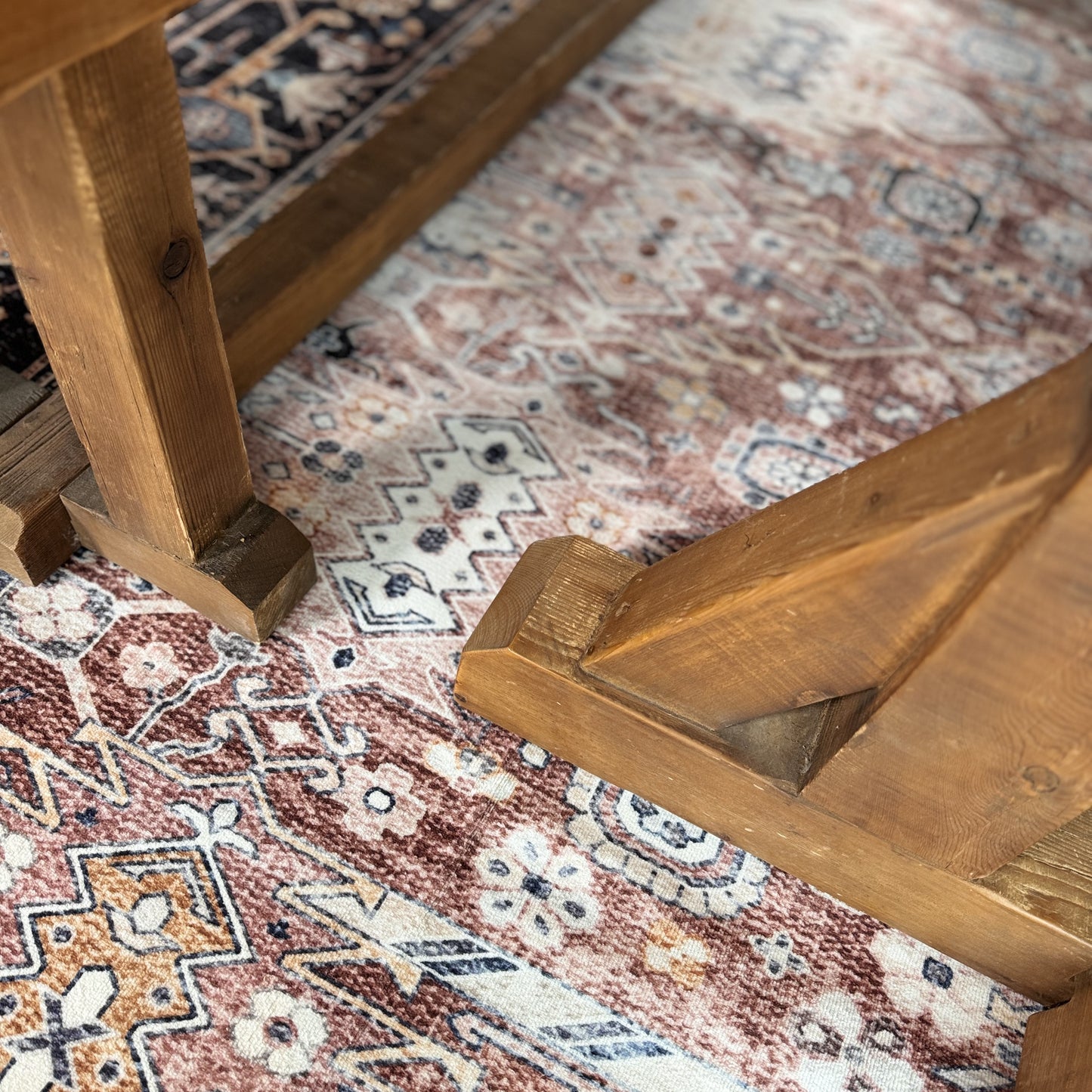 Spice and Midnight MM-20 Blue Machine Washable Rug